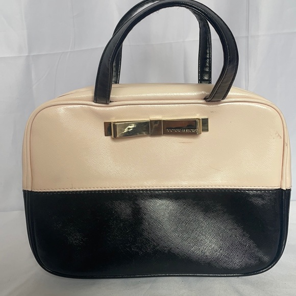 VICTORIA SECRET BLACK AND PINK MAKE UP BAG - Picture 1 of 6